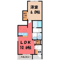 栃木駅 バス8分  成都酒家前下車：停歩4分 1階の物件間取画像